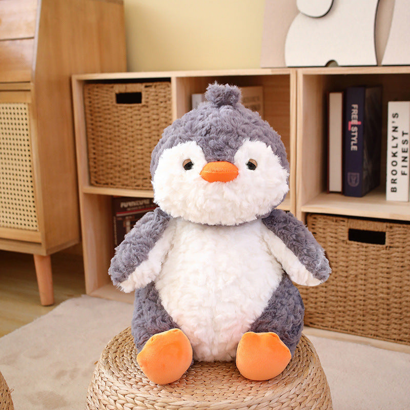 HKM-034899 Lazy Series Small Plush Elephant Doll - Gray Pig & Penguin Toy for Teens (25cm, 35cm)