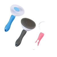 HKM-034963 Stainless Steel Pet Comb for Effective Hair Removal - Available in Sky Blue, Princess Pink, Gray, and White