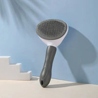 HKM-034963 Stainless Steel Pet Comb for Effective Hair Removal - Available in Sky Blue, Princess Pink, Gray, and White