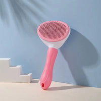 HKM-034963 Stainless Steel Pet Comb for Effective Hair Removal - Available in Sky Blue, Princess Pink, Gray, and White