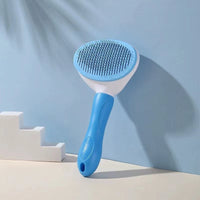 HKM-034963 Stainless Steel Pet Comb for Effective Hair Removal - Available in Sky Blue, Princess Pink, Gray, and White