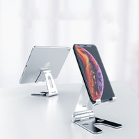HKM-035091 Aluminum Alloy Double Folding Mobile Phone and Tablet Stand