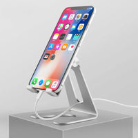 HKM-035091 Aluminum Alloy Double Folding Mobile Phone and Tablet Stand
