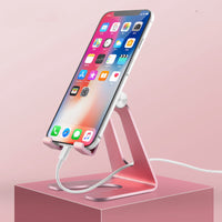 HKM-035091 Aluminum Alloy Double Folding Mobile Phone and Tablet Stand