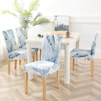 HKM-035091 Printed Stretch Dining Chair Covers - Set of 4 or 6 for Furniture Protection and Style