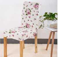 HKM-035091 Printed Stretch Dining Chair Covers - Set of 4 or 6 for Furniture Protection and Style