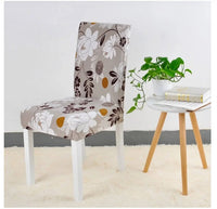 HKM-035091 Printed Stretch Dining Chair Covers - Set of 4 or 6 for Furniture Protection and Style