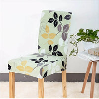 HKM-035091 Printed Stretch Dining Chair Covers - Set of 4 or 6 for Furniture Protection and Style