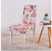 HKM-035091 Printed Stretch Dining Chair Covers - Set of 4 or 6 for Furniture Protection and Style