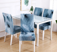 HKM-035091 Printed Stretch Dining Chair Covers - Set of 4 or 6 for Furniture Protection and Style