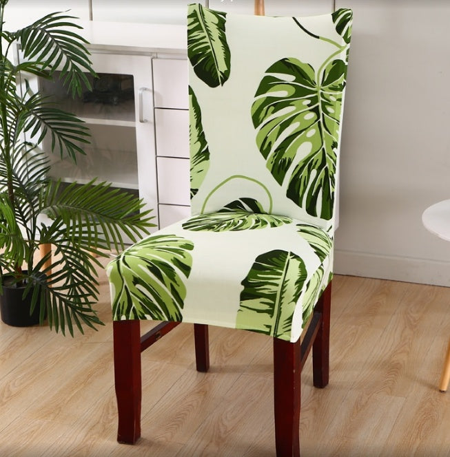 HKM-035091 Printed Stretch Dining Chair Covers - Set of 4 or 6 for Furniture Protection and Style