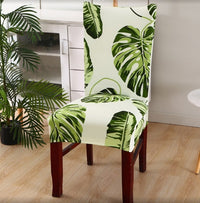 HKM-035091 Printed Stretch Dining Chair Covers - Set of 4 or 6 for Furniture Protection and Style