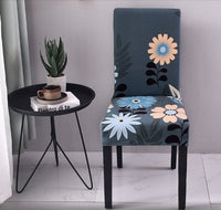 HKM-035091 Printed Stretch Dining Chair Covers - Set of 4 or 6 for Furniture Protection and Style