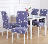HKM-035091 Printed Stretch Dining Chair Covers - Set of 4 or 6 for Furniture Protection and Style