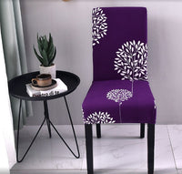 HKM-035091 Printed Stretch Dining Chair Covers - Set of 4 or 6 for Furniture Protection and Style