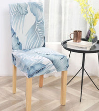 HKM-035091 Printed Stretch Dining Chair Covers - Set of 4 or 6 for Furniture Protection and Style