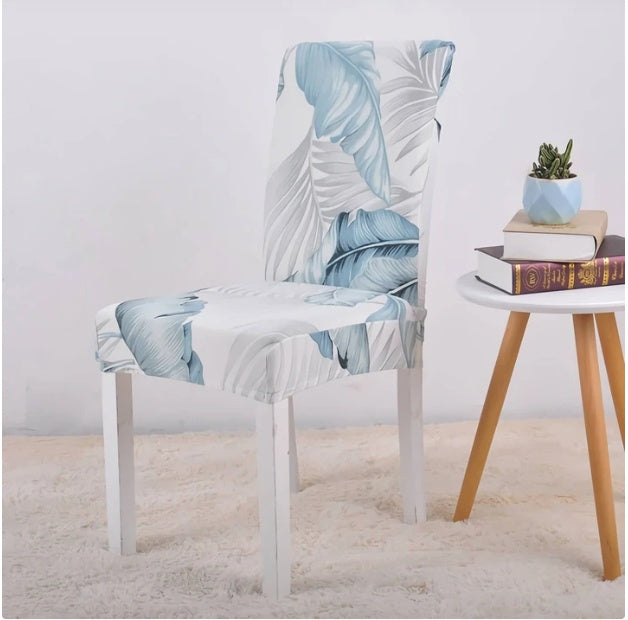 HKM-035091 Printed Stretch Dining Chair Covers - Set of 4 or 6 for Furniture Protection and Style