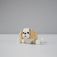 HKM-035347 Adorable Shih Tzu Figurine for Home Decoration - Charming and Whimsical Pet Lovers' Accent Piece