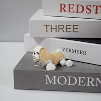 HKM-035347 Adorable Shih Tzu Figurine for Home Decoration - Charming and Whimsical Pet Lovers' Accent Piece