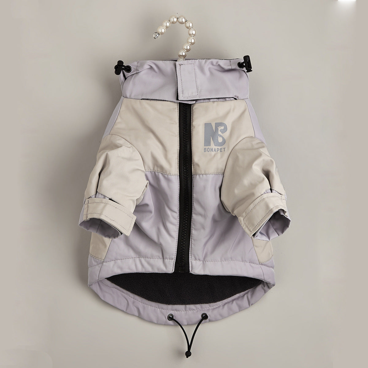 HKM-035475 Waterproof Warm Dog Jacket for Autumn and Winter - Casual Pet Raincoat in Three Color Options