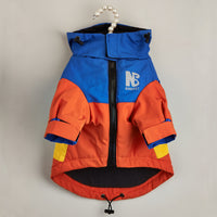 HKM-035475 Waterproof Warm Dog Jacket for Autumn and Winter - Casual Pet Raincoat in Three Color Options