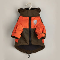 HKM-035475 Waterproof Warm Dog Jacket for Autumn and Winter - Casual Pet Raincoat in Three Color Options