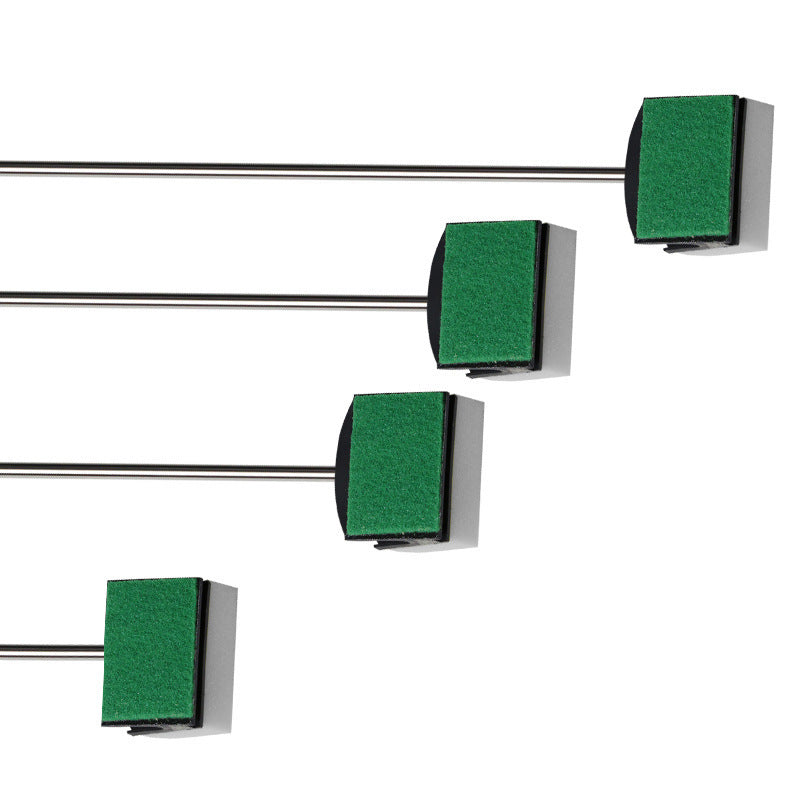HKM-035539 Long Handle Double-Sided Aquarium Cleaning Brush with Sponge and Stainless Steel для очистки Рыбок