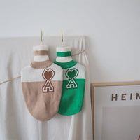 HKM-035603 Cozy Wool Baseball Jacket for Dogs in Green and Khaki - Autumn and Winter Style