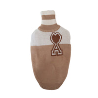 HKM-035603 Cozy Wool Baseball Jacket for Dogs in Green and Khaki - Autumn and Winter Style