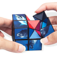 HKM-035603 Transforming Star Cube Puzzle - 2 in 1 Marine Animal Fidget Toy for Ages 2 and Up