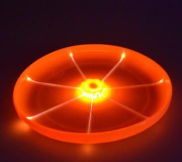 HKM-035667 LED Spinning Flying Saucer Toy with 3 Color Lights and Durable Design