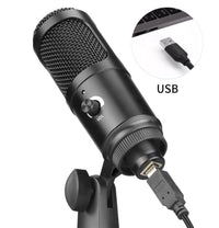 HKM-035731 USB Condenser Microphone for Laptops and Computers with Volume Control and Enhanced Sensitivity