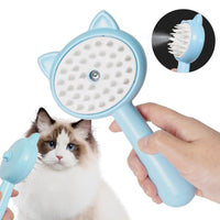 HKM-035795 Electric Cat Ear Floating Brush for Pet Hair Removal – Blue and Pink TPR/PP Design
