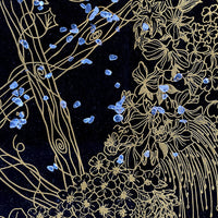 HKM-035859 Thick Velvet Tarot Tablecloth with Crystal Flower Design - 60cm x 60cm