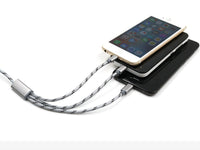HKM-035923 Three-in-One Universal USB Charging Cable - Type-C, Micro USB, 0.2m in Gold, Rose Gold, Silver