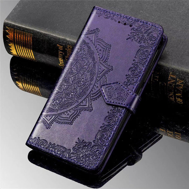 HKM-036115 Samsung Wallet Style Leather Case for Mobile Phones – Rose Gold, Mint Green, Blue, Black, Gray, Purple