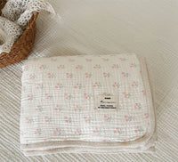 HKM-036179 Double Layer Pure Cotton Plush Blanket for Infants and Newborns - 90x130cm, Various Designs