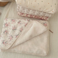 HKM-036179 Double Layer Pure Cotton Plush Blanket for Infants and Newborns - 90x130cm, Various Designs