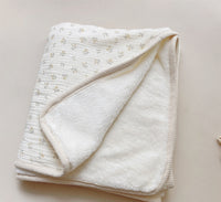 HKM-036179 Double Layer Pure Cotton Plush Blanket for Infants and Newborns - 90x130cm, Various Designs