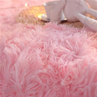 HKM-036243 Double-Layer Long Plush Blanket - Soft Polyester Fabric, Various Colors and Sizes Available