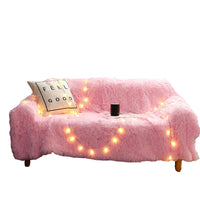 HKM-036243 Double-Layer Long Plush Blanket - Soft Polyester Fabric, Various Colors and Sizes Available