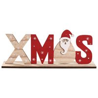 HKM-036307 Wooden Christmas Letter Ornaments - Festive Decor for Holiday Cheer