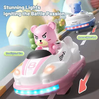 HKM-036435 Remote Control Bumper Car Set with Light, Music, and Spray for Family Fun and Competitive Play