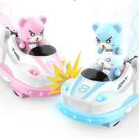 HKM-036435 Remote Control Bumper Car Set with Light, Music, and Spray for Family Fun and Competitive Play