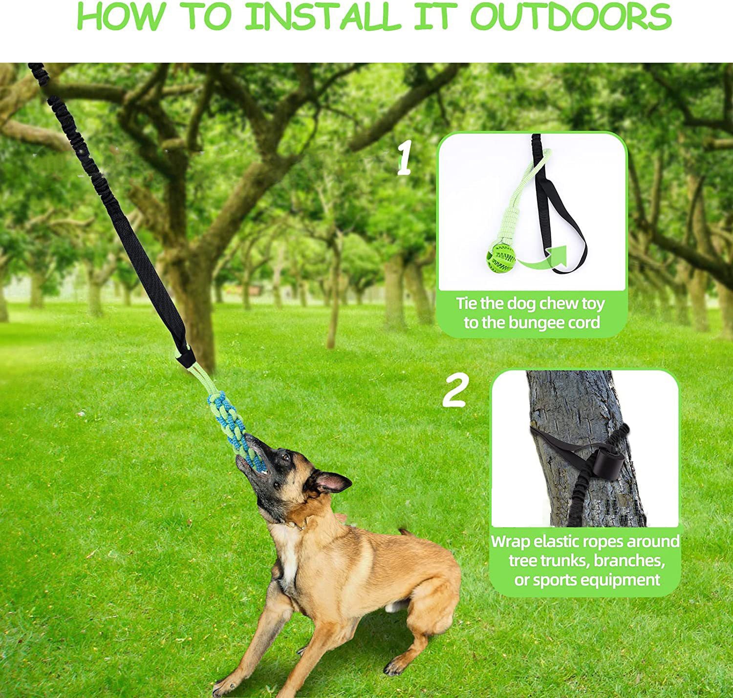 HKM-036627 Dog Tug Of War Rope Molar Cleaning Tooth Bite Rope Toy Outdoor Inner
