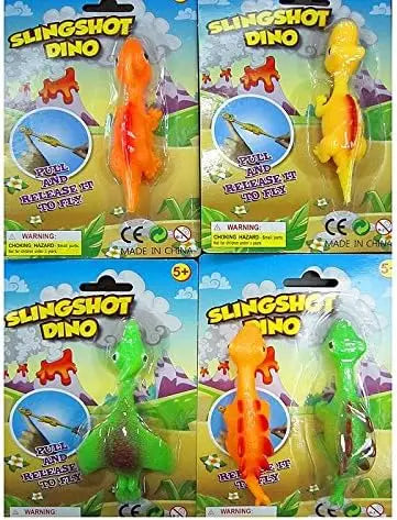 HKM-036819 Dinosaur Slingshot Finger Toy - Fun Rubber Stretchy Design for Ages 5 and Up