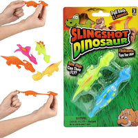 HKM-036819 Dinosaur Slingshot Finger Toy - Fun Rubber Stretchy Design for Ages 5 and Up