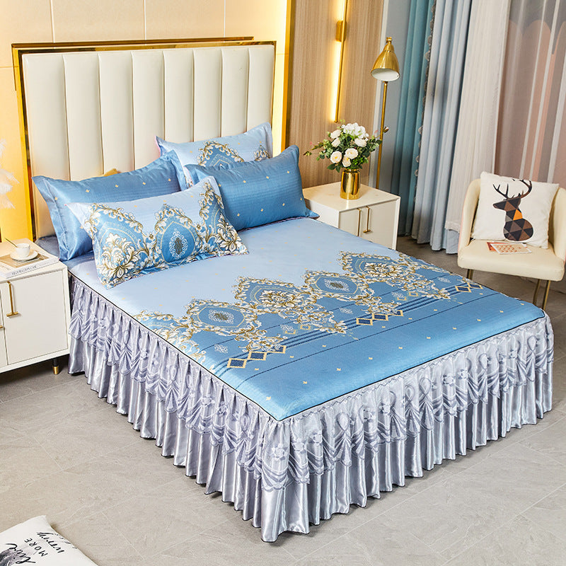 KTX-036819 Viscose Fiber Summer Sleeping Mat with Pillowcases - Three-Piece Set