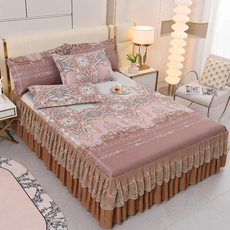 KTX-036819 Viscose Fiber Summer Sleeping Mat with Pillowcases - Three-Piece Set