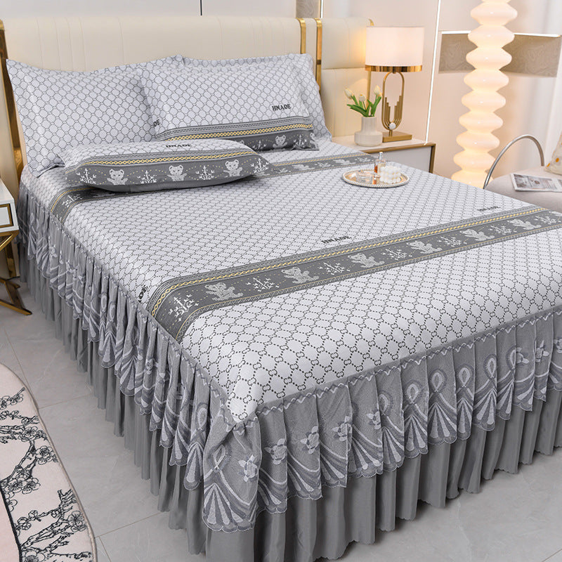 KTX-036819 Viscose Fiber Summer Sleeping Mat with Pillowcases - Three-Piece Set